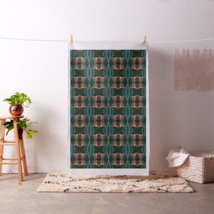 Loggerhead Sea Turtle Artistic Portrait Fabric