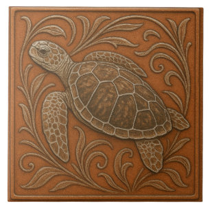 Loggerhead Sea Turtle - Ceramic Tile