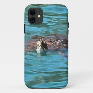 Loggerhead Sea Turtle Wildlife Art iPhone 11 Case