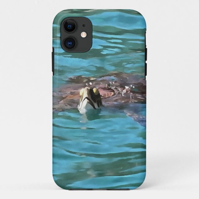 Loggerhead Sea Turtle Wildlife Art Case-Mate iPhone Case (Back)