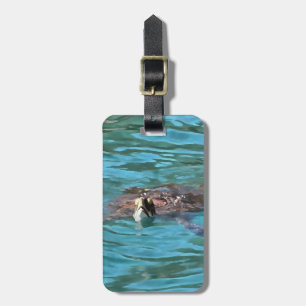 Loggerhead Sea Turtle Wildlife Art Luggage Tag