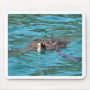 Loggerhead Sea Turtle Wildlife Art Mouse Mat
