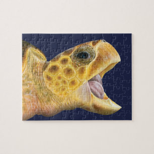 Loggerhead Sea Turtle with Opened Mouth Puzzle