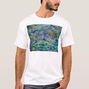 Loggerhead Turtle Colourful Art T-Shirt