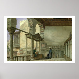 Loggia of Memlook Radnau Bey's House, Cairo Poster