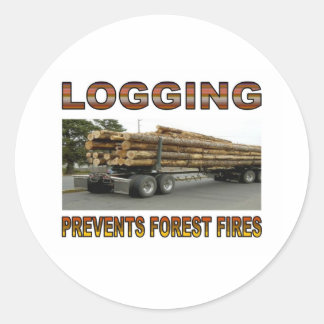 LOGGING CLASSIC ROUND STICKER