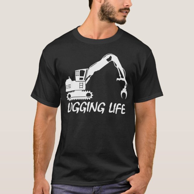 Logging funny boys birthday zoo birthday  T-Shirt (Front)