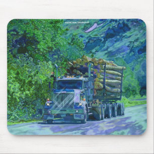 LOGGING TRUCK BIG RIG TRUCKERS Gifts Mouse Mat