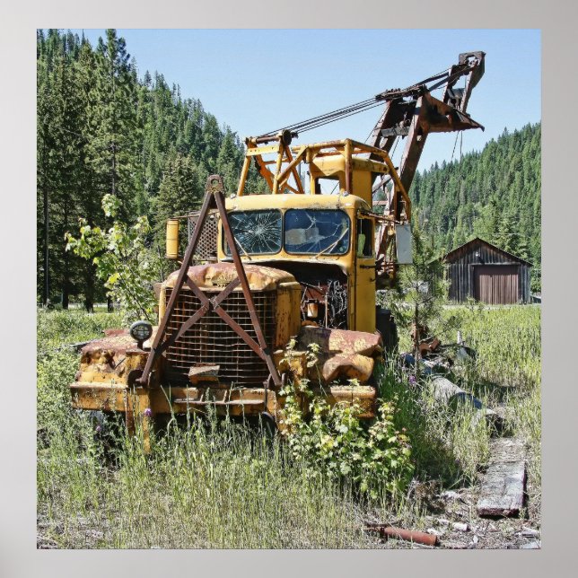 Logging Truck - Burke Idaho Ghost Town Poster (Front)
