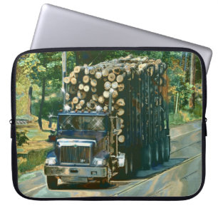 Logging Truck Driver's Art Laptop Sleeve