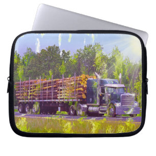 Logging Truck Driver's Art Laptop Sleeve