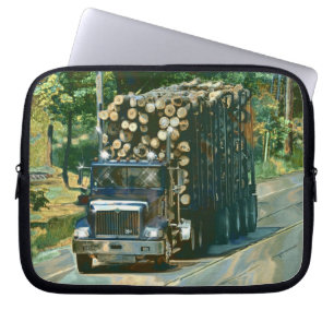 Logging Truck Lorry Driver's Art Laptop Sleeve