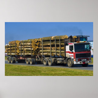 logging truck poster