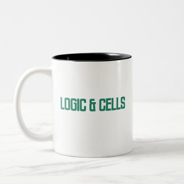 Logic & Cells | Analytical Spreadsheet Mindset Two-Tone Coffee Mug (Left)