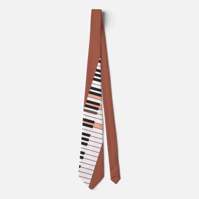 Logical Brick Black and White D7 Chord Graphic Tie (Front)