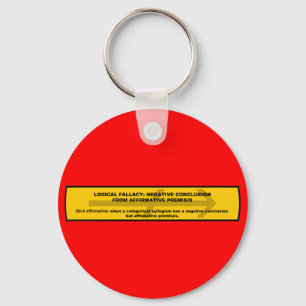 Logical Fallacy: Negative Conclusion From Affir... Key Ring