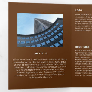 Logical Monochromatic Geometric Retro Angles Tri-Fold Card