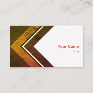 Logical Orange Retro Arrow Business Card