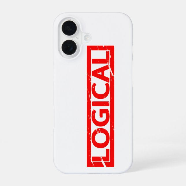 Logical Stamp iPhone 16 Case (Back)