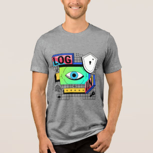 Login Security Graphic T-Shirt – Modern Tech Tri-Blend Shirt