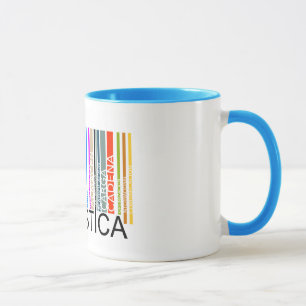 Logistic cup with bar code of colors
