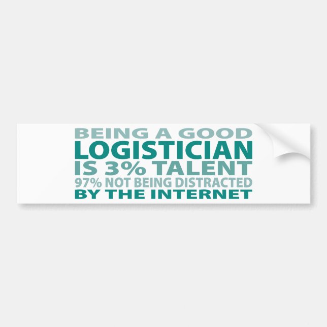 Logistician 3% Talent Bumper Sticker (Front)