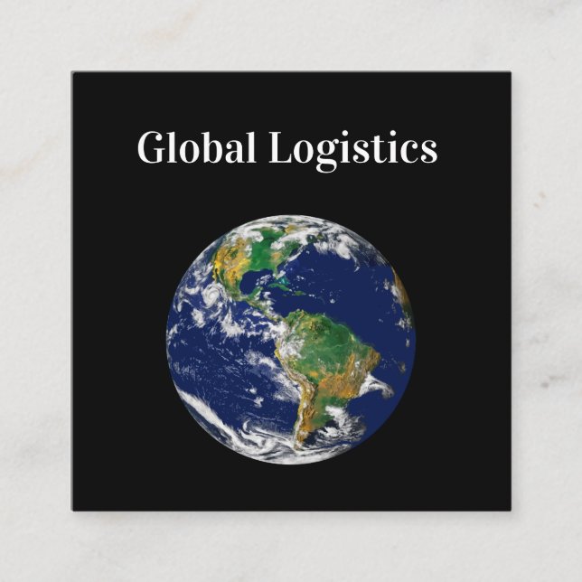 Logistics And Shipping Services Square Business Ca Square Business Card (Front)