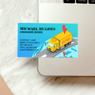 Logistics   Delivery Truck World Wide Business Card