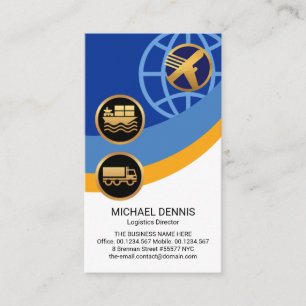 Logistics Global Pathway Layers Supply Chain Busin Business Card