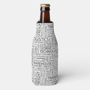 LOGISTICS pattern with words Bottle Cooler