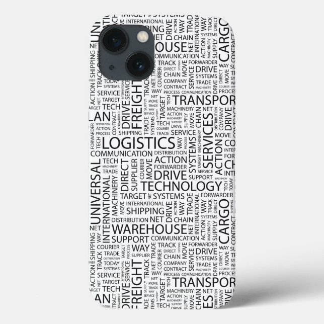LOGISTICS pattern with words Case-Mate iPhone Case (Back)