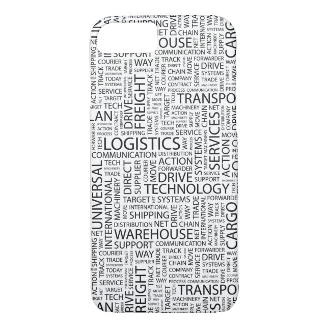 LOGISTICS pattern with words Case-Mate iPhone Case (Back)