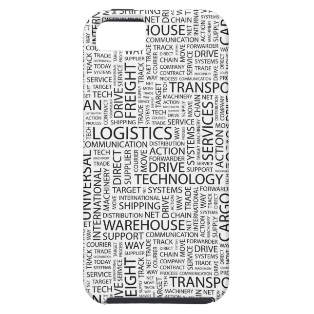 LOGISTICS pattern with words Case-Mate iPhone Case (Back)