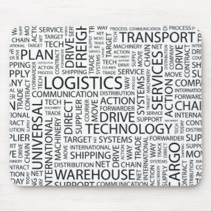 LOGISTICS pattern with words Mouse Mat