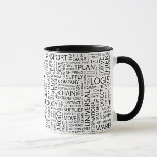 LOGISTICS pattern with words Mug