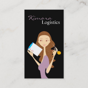 Logistics Survey Fashion Vector Girl Business Card