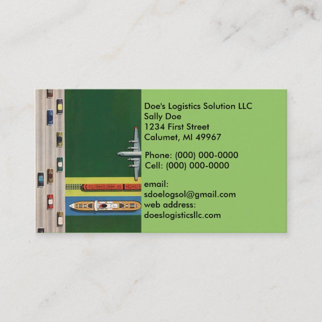 Logistics Transportation Move Goods Business Card (Front)