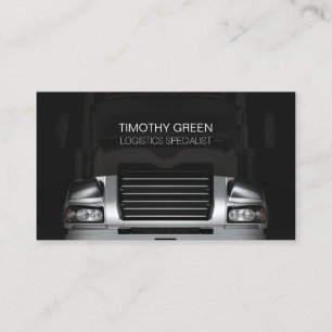 Logistics Transportation Services Truck Grill Business Card