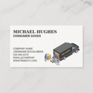 Logistics   Truck Driver Deliveries Business Card