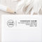 Logo 4 lines of text white business return address