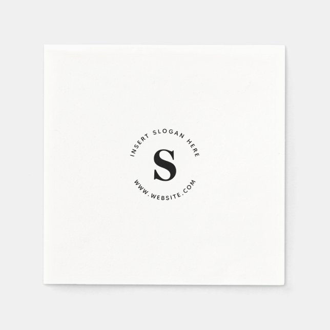 Logo and Company  Business Napkin (Front)
