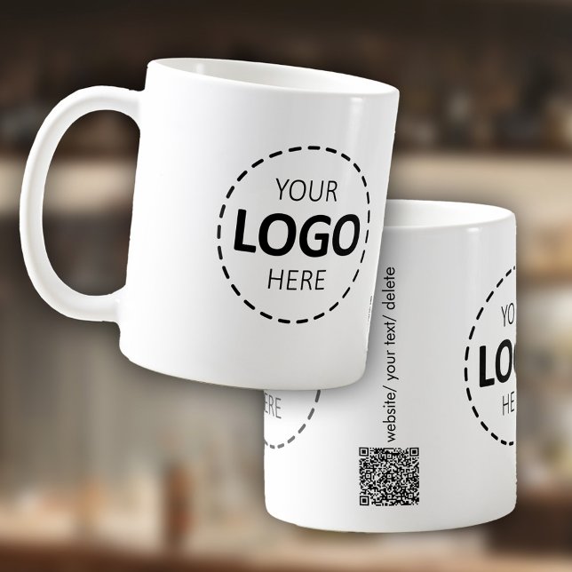 Logo and Custom QR Code Generator Marketing  Coffee Mug (Creator Uploaded)