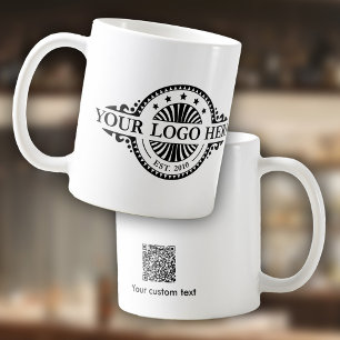 Logo and QR Code Buisness Marketing  Coffee Mug