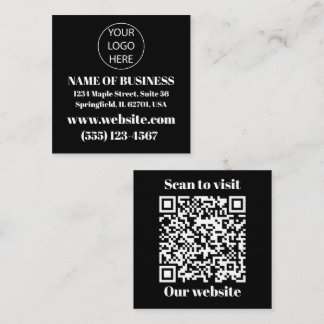 Logo and QR code business card