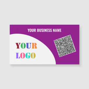 Logo and QR Code Magnetic Business Card Template