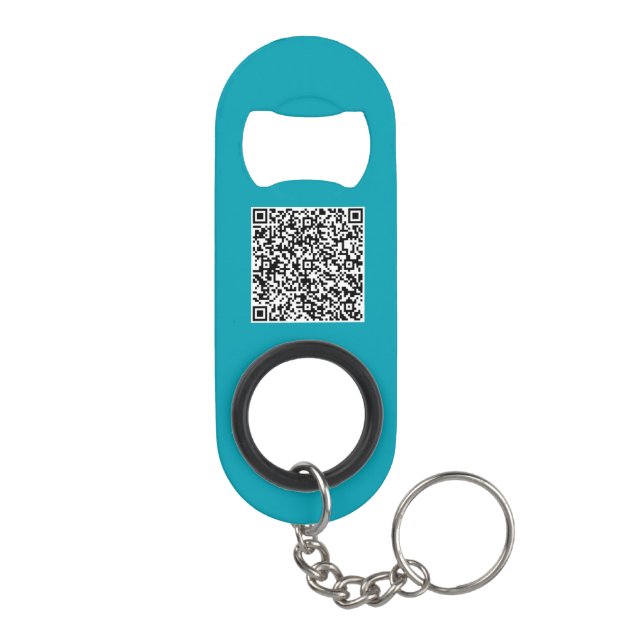Logo and QR Code Promotion Keychain Bottle Opener (Back)