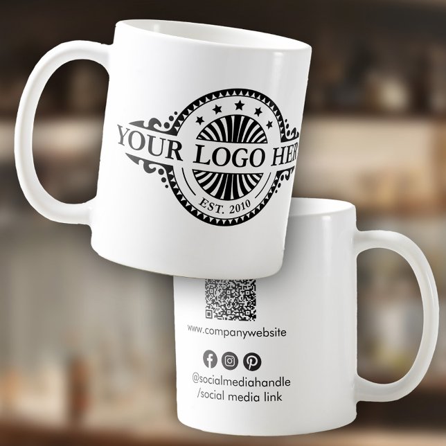Logo and QR Code, Social Media, Marketing  Coffee Mug (Creator Uploaded)