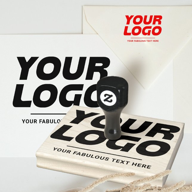 Logo and Text Custom Large Rubber Stamp (custom-business-logo-rubber-stamp)