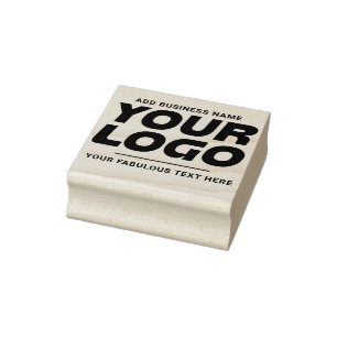 Logo and Text Custom Simple Rubber Stamp