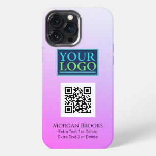 Logo/Art/Photo, QR Code, Name, Gradient Red Violet iPhone 13 Pro Max Case